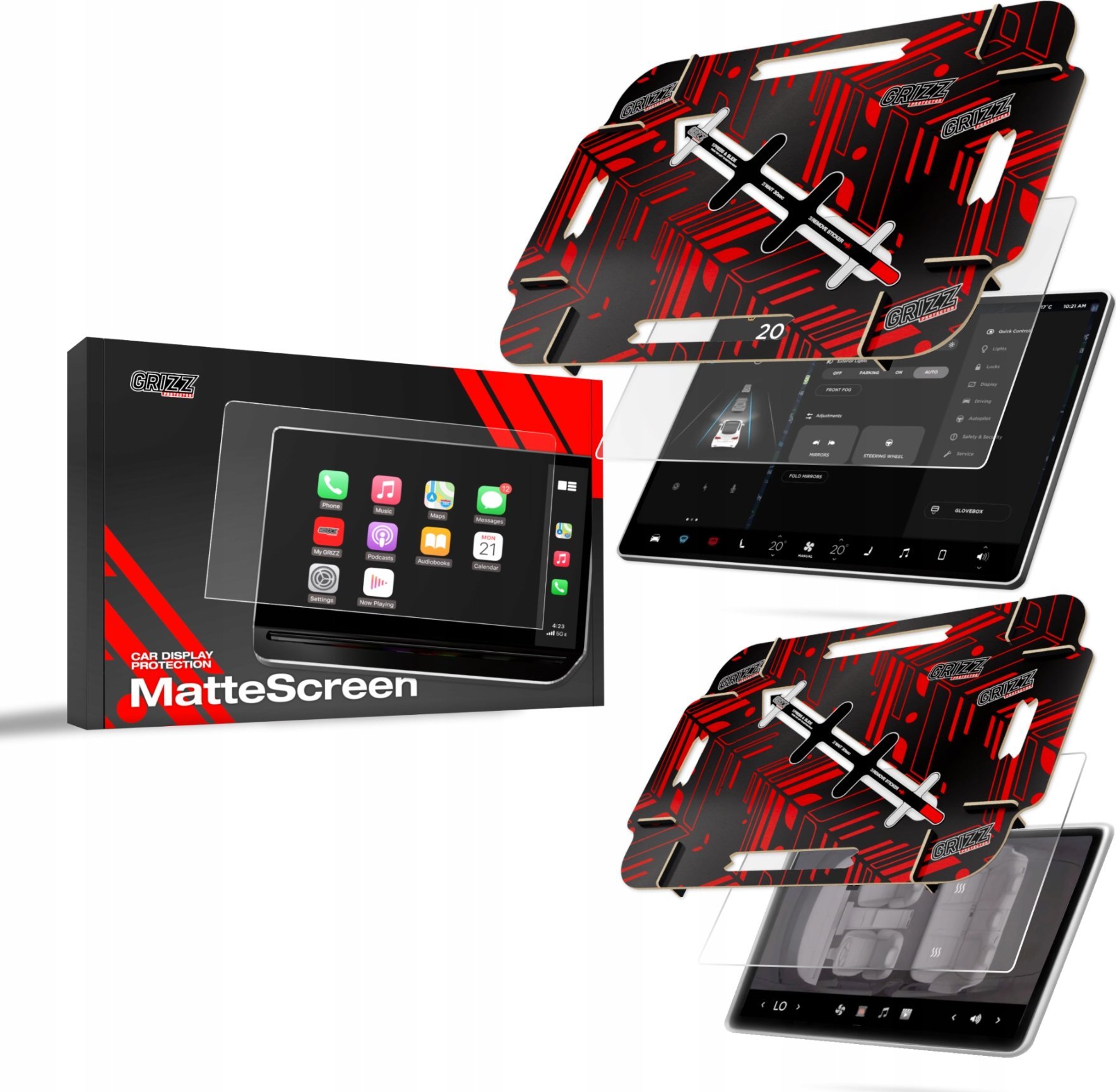 GrizzGlass  matowa CarDisplay MatteScreen Easy do